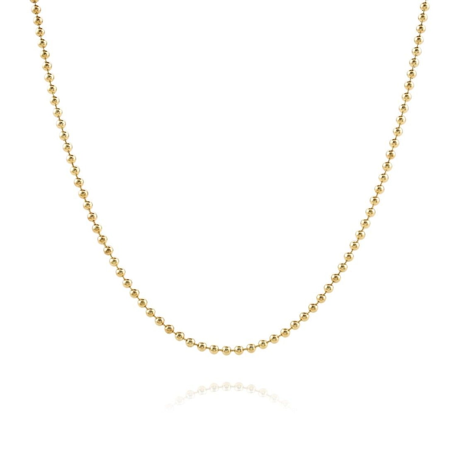 9ct Yellow Gold Fine Ball Chain Necklace