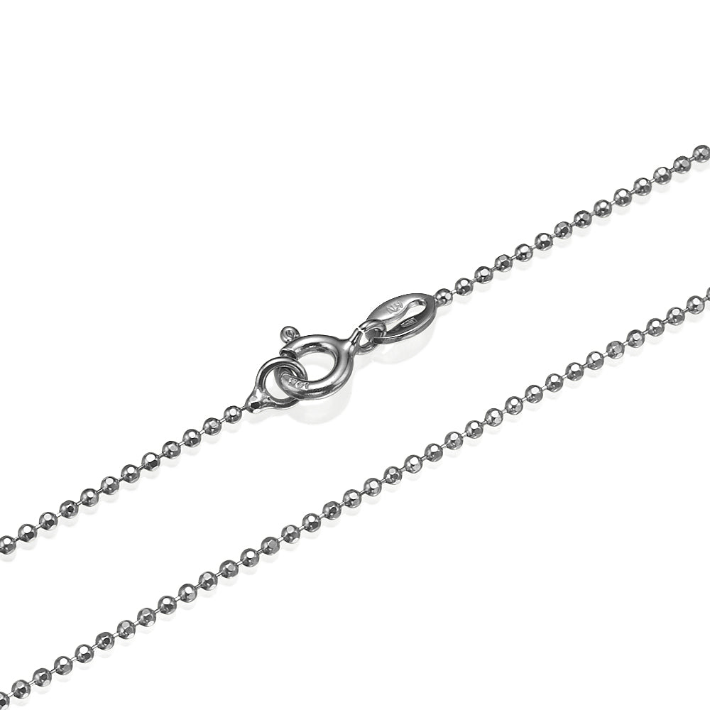9ct White Gold Slim Ball Chain