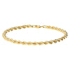 9ct Yellow Gold 100 Rope Chain Bracelet