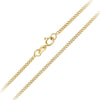 18ct Yellow Gold Diamond Cut Slim Curb Chain