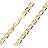 9ct Two-Tone Gold Diamond Cut Double Curb Chain