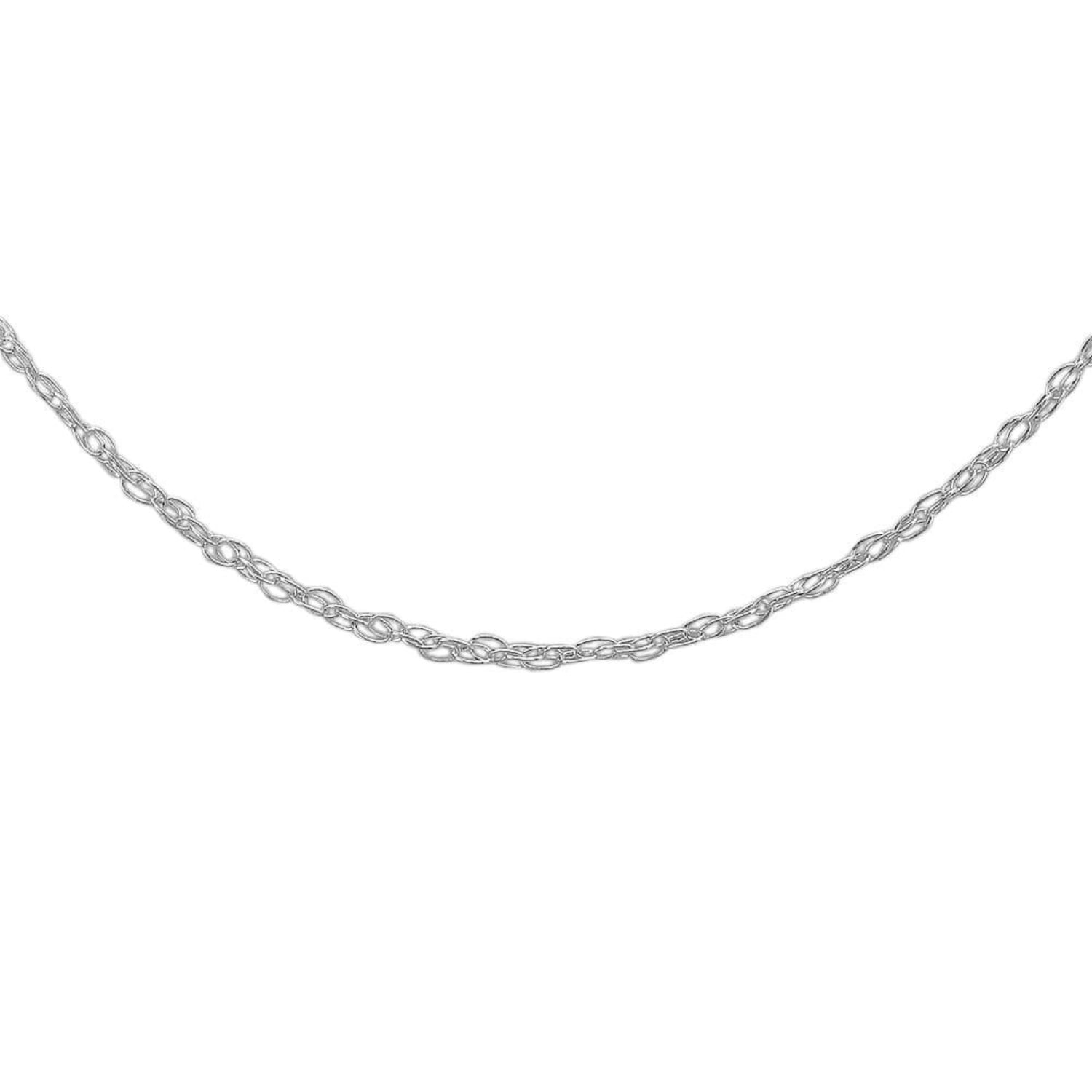 18ct White Gold 20 Slim Prince of Wales Chain