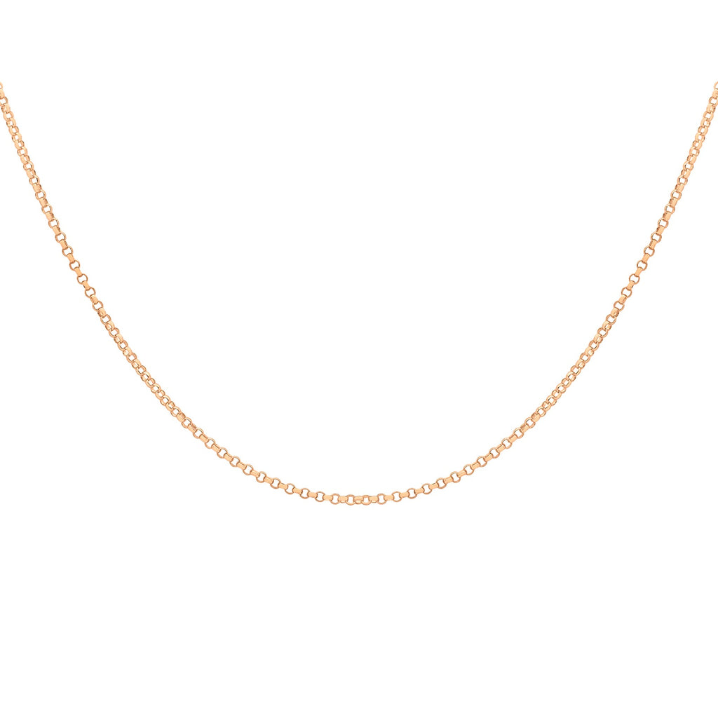 9ct Rose Gold Round Belcher Chain