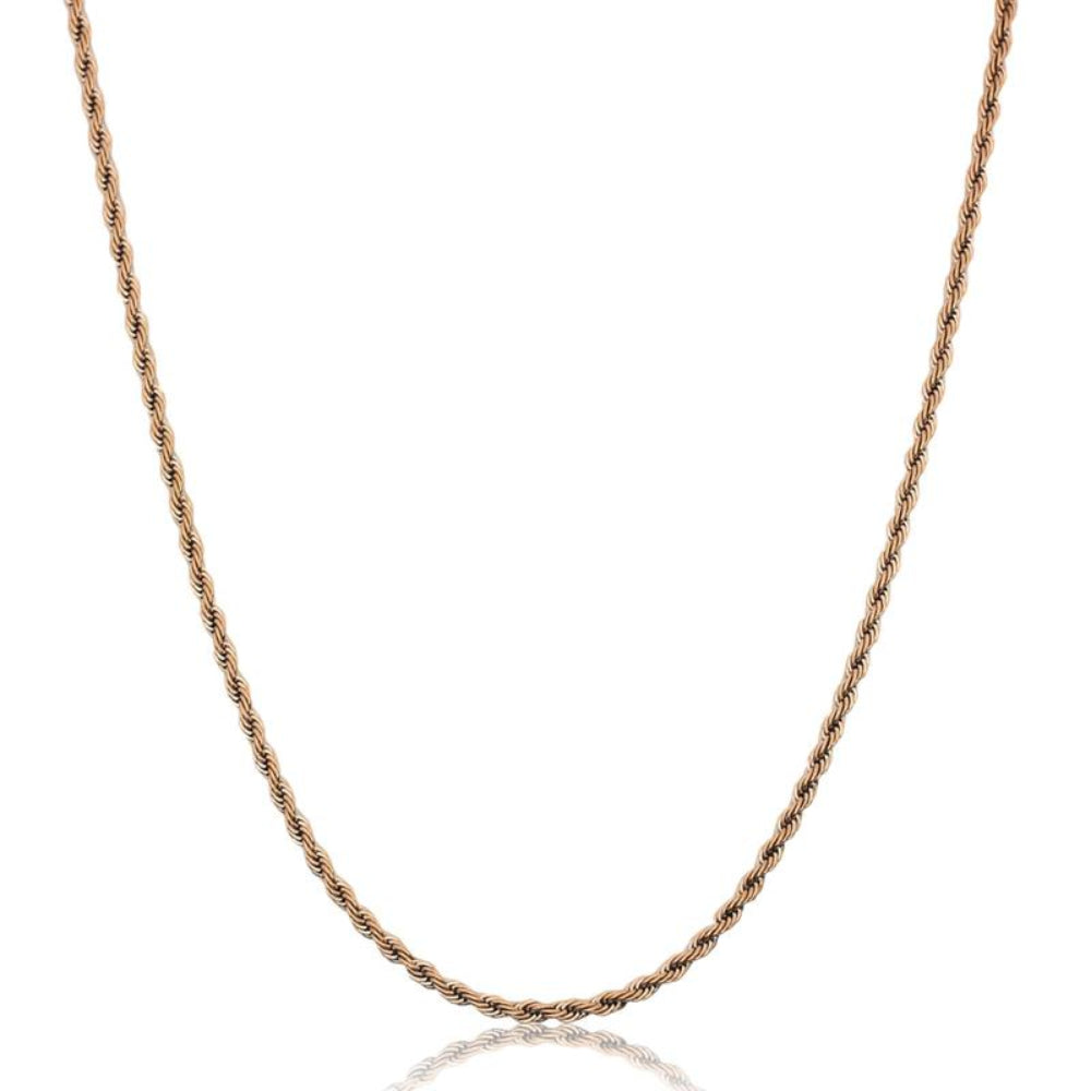 9ct Rose Gold Rope Chain