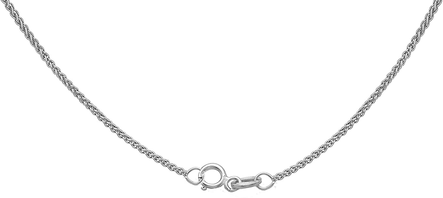 18ct White Gold 1mm Spiga Chain