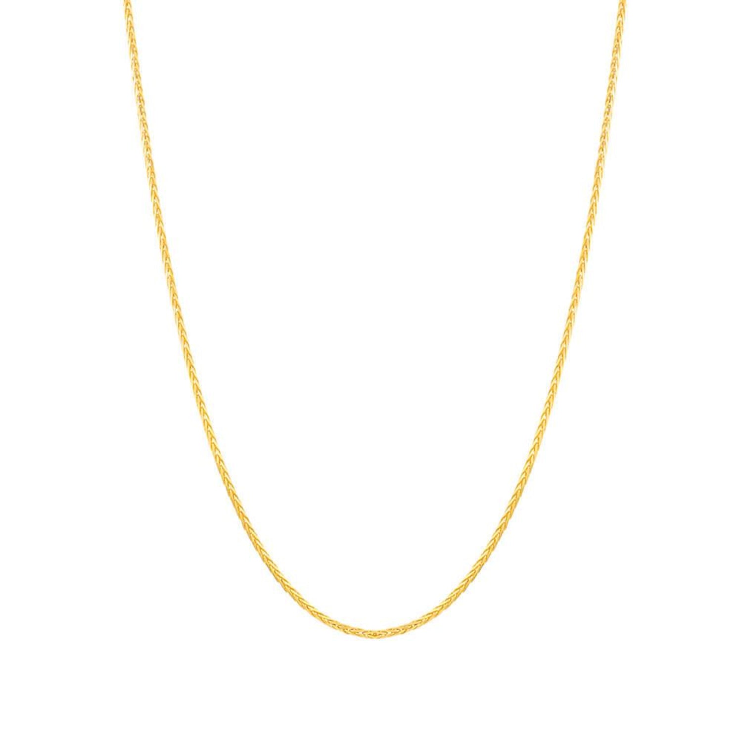 18ct Yellow Gold Slim Lobster Clasp Spiga Chain