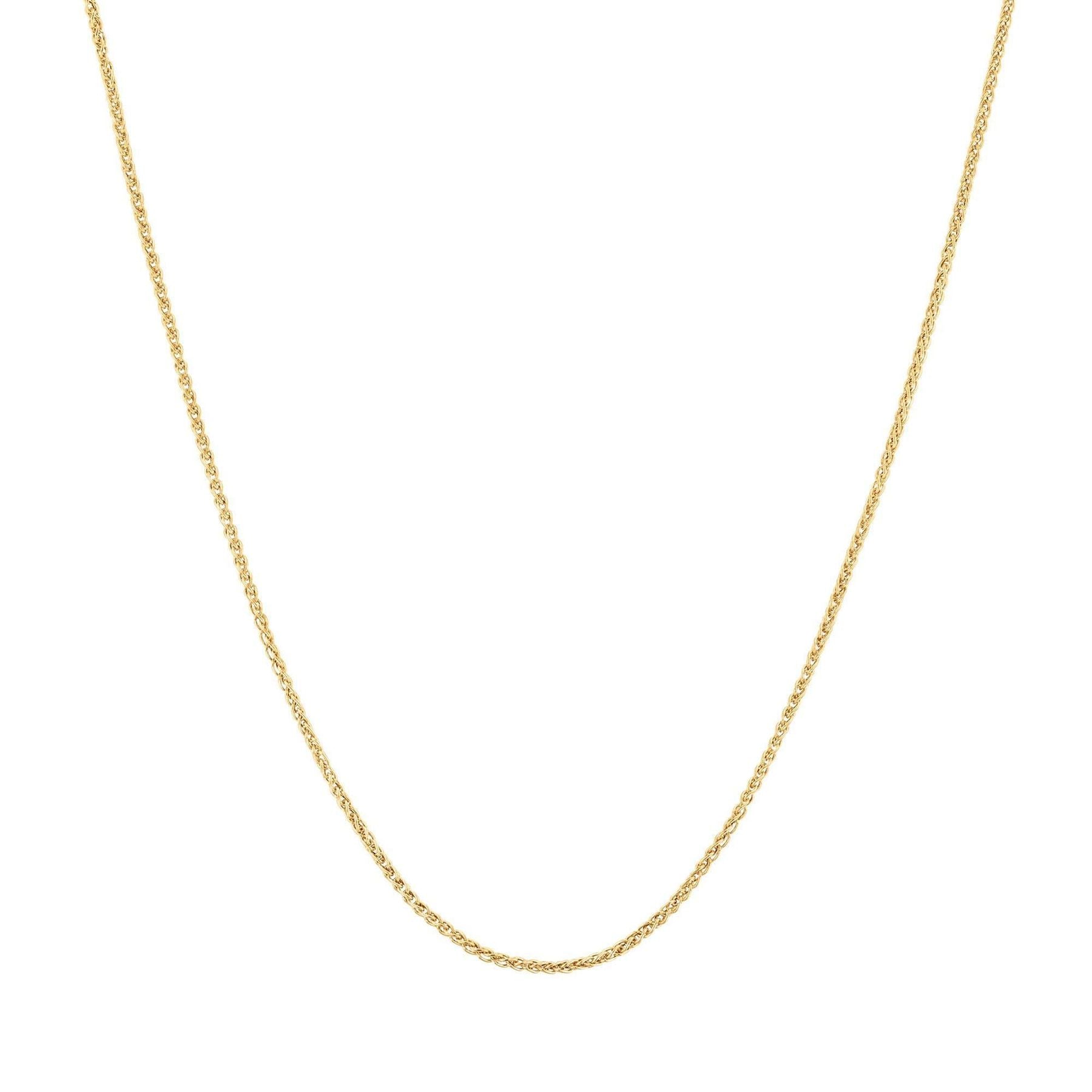 18ct Yellow Gold Spiga Adjustable Slim Slider Chain