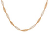 9ct Rose and White Gold Twist Curb Chain